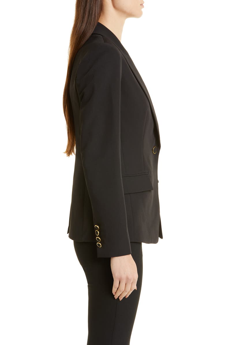 Milly Cady Avery One-Button Blazer, Alternate, color, Black