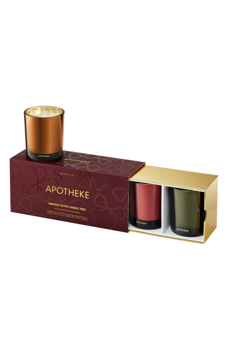 APOTHEKE Harvest Petite Scented Candle Trio, Alternate, color, Dark Red