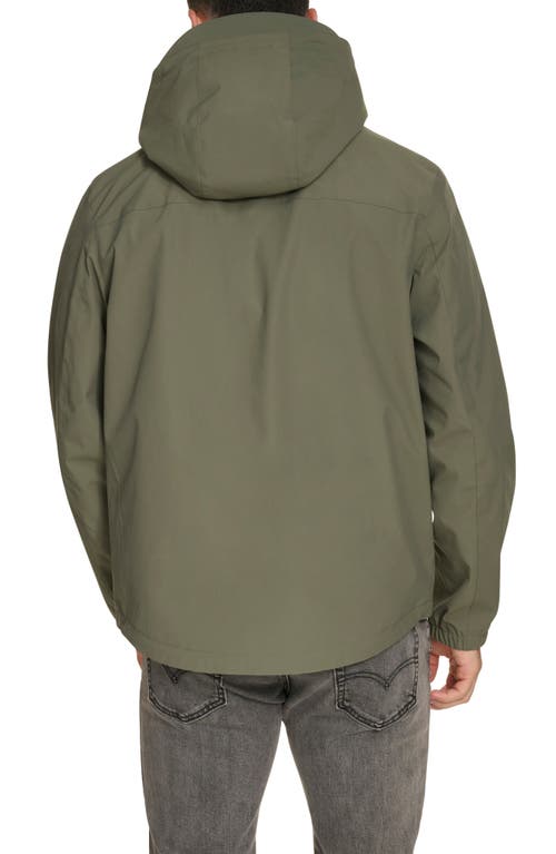 Levi's Hooded Rain Jacket In Sage Green