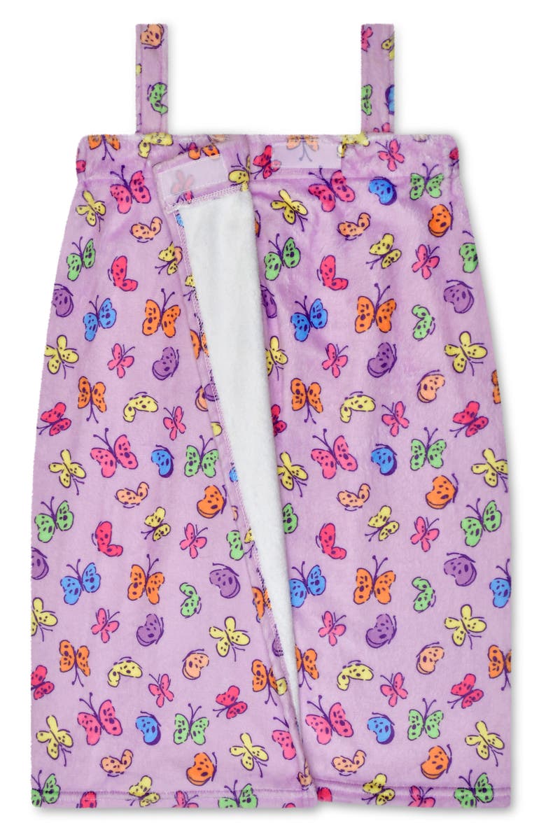 Iscream Kids' Bright Butterflies Spa Wrap, Alternate, color, Purple Multi