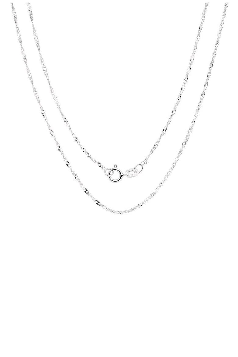 Sterling Silver Singapore Chain Necklace, Main, color, SILVER