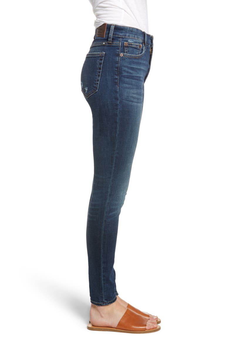 Lucky Brand Bridgette High Waist Skinny Jeans, Alternate, color, Lonestar Destruct