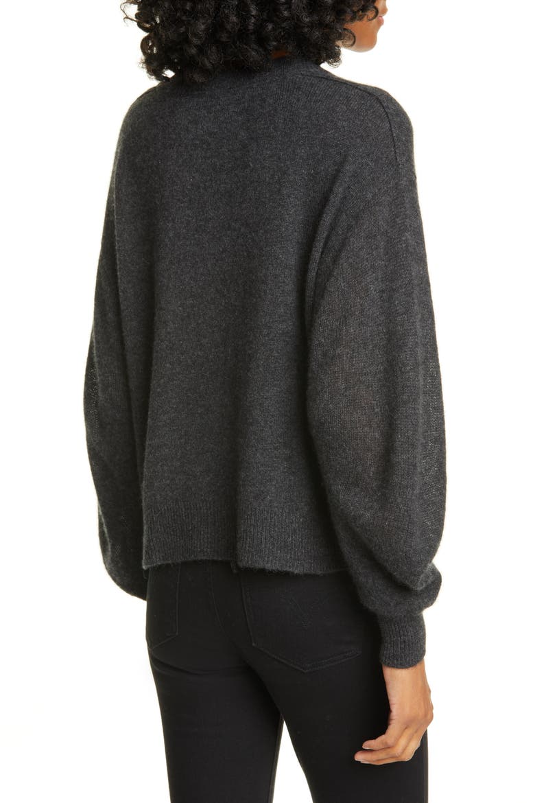 Deslain Crewneck Cashmere Sweater, Alternate, color, DARK CHARCOAL MELANGE