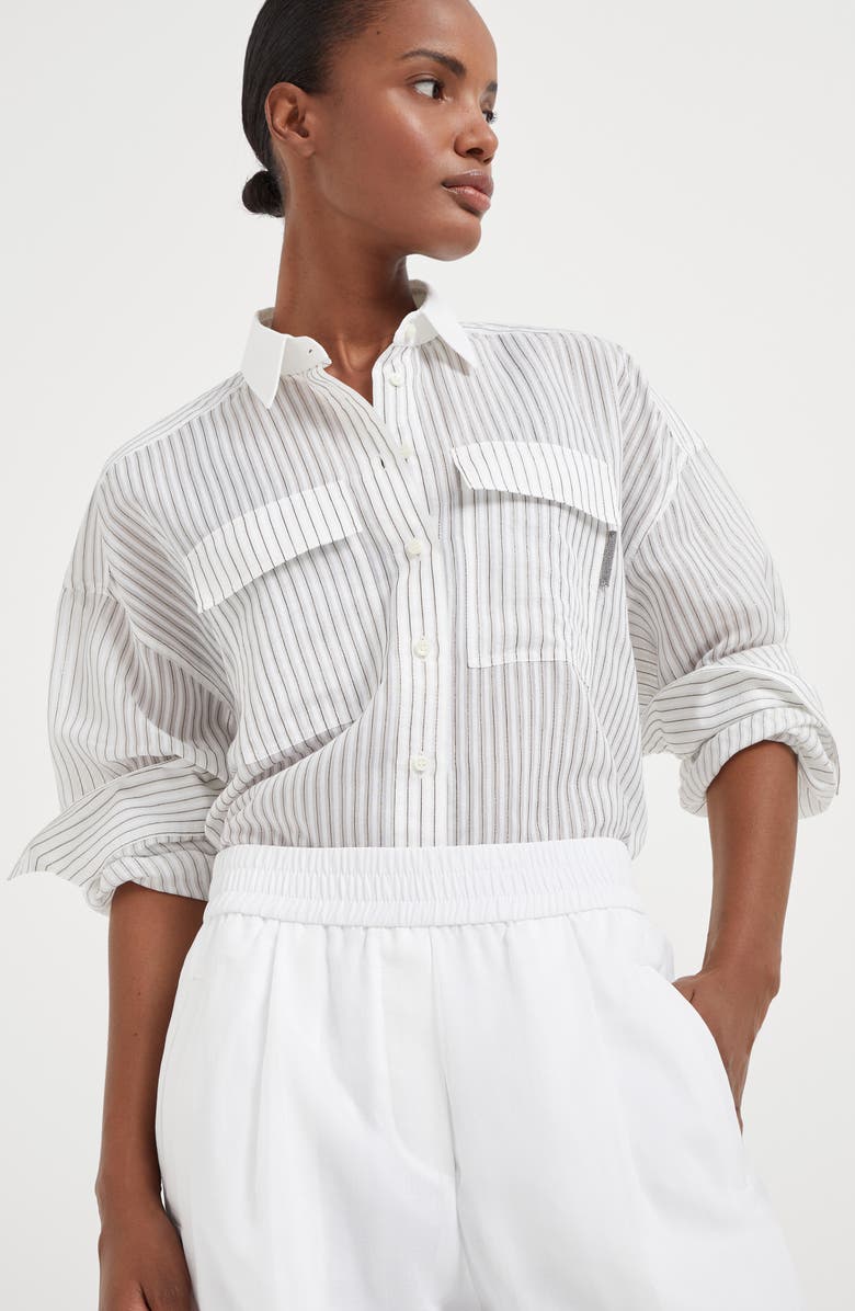 Brunello Cucinelli Loose Track trousers, Alternate, color,