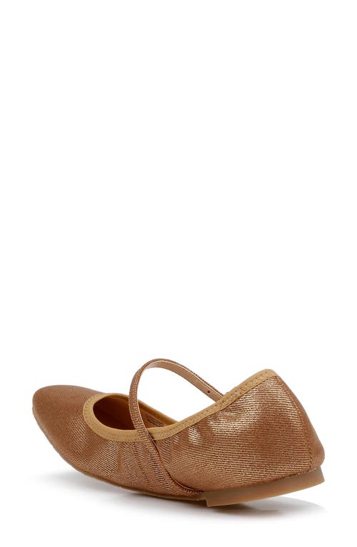 Jewel Badgley Mischka Kaya Mary Jane Flat In Gold Metallic