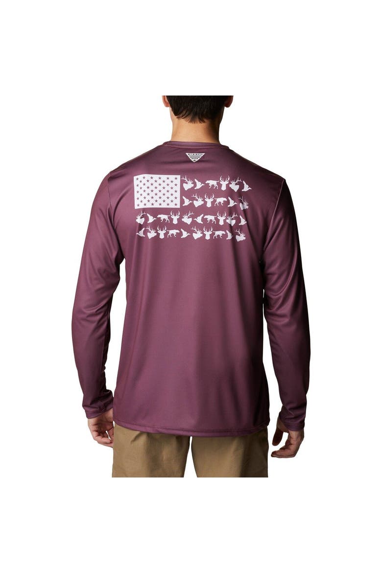 Men's Columbia Maroon Texas A&M Aggies Terminal Shot Omni-Shade Long Sleeve T-Shirt, Alternate, color, Maroon
