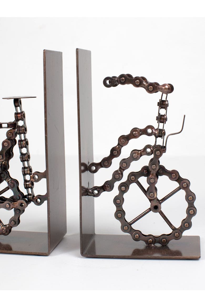 Bicycle Chain Bookends, Alternate, color, Brass