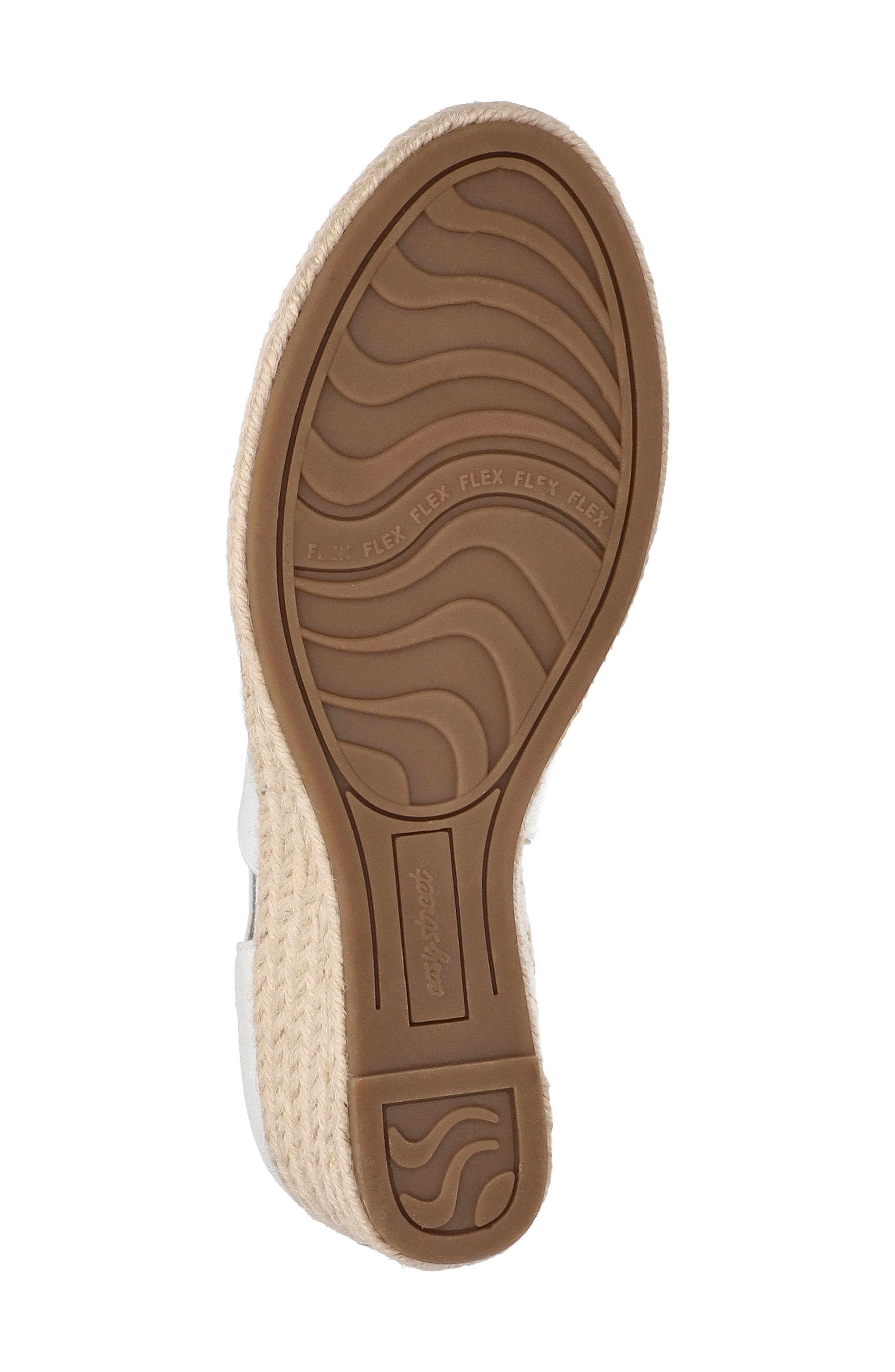 EASY STREET Pari Espadrille Platform Wedge, Alternate, color, White Canvas