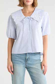 Embroidered Striped Shirt