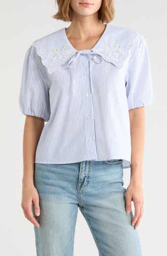 Embroidered Striped Shirt