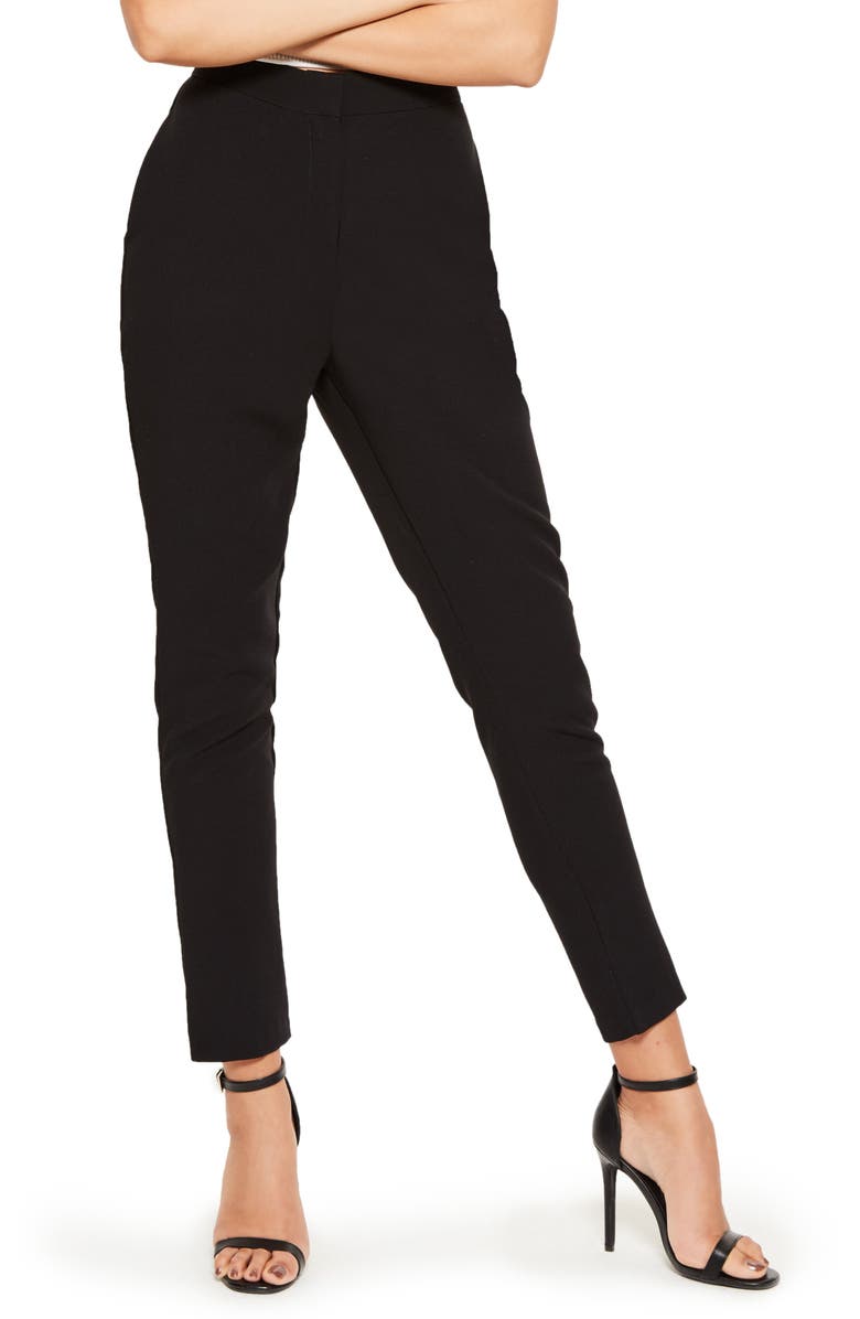Missguided Crop Cigarette Trousers, Alternate, color, 