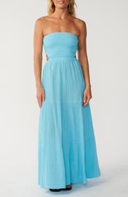 Rip Curl Premium Surf Strapless Cutout Maxi Dress