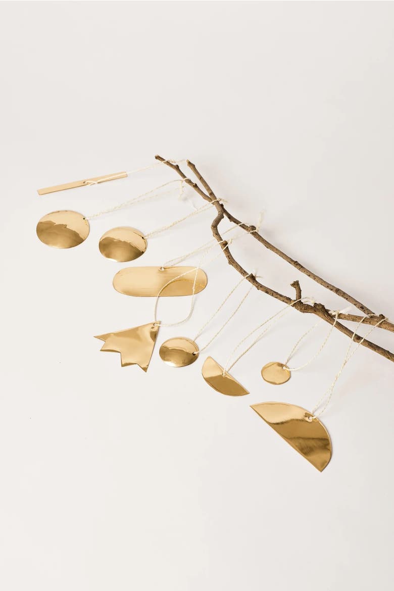 Abstract Ornaments - Set of 9, Main, color, Clear