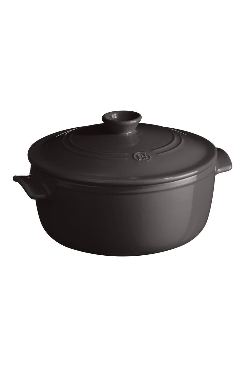 4.2-Quart Round Ceramic Dutch Oven, Main, color, CHARCOAL