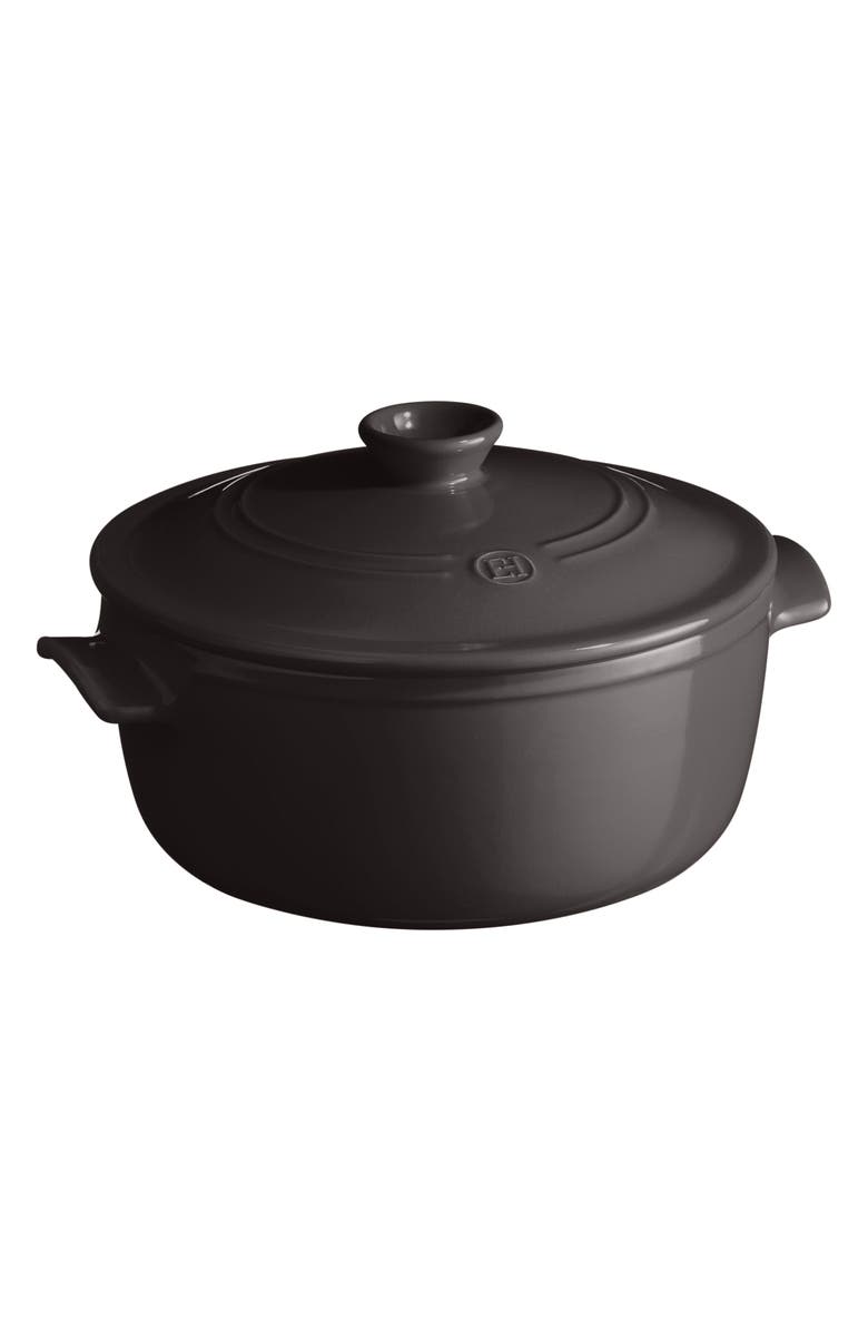 Emile Henry 4.2-Quart Round Ceramic Dutch Oven, Main, color, 
