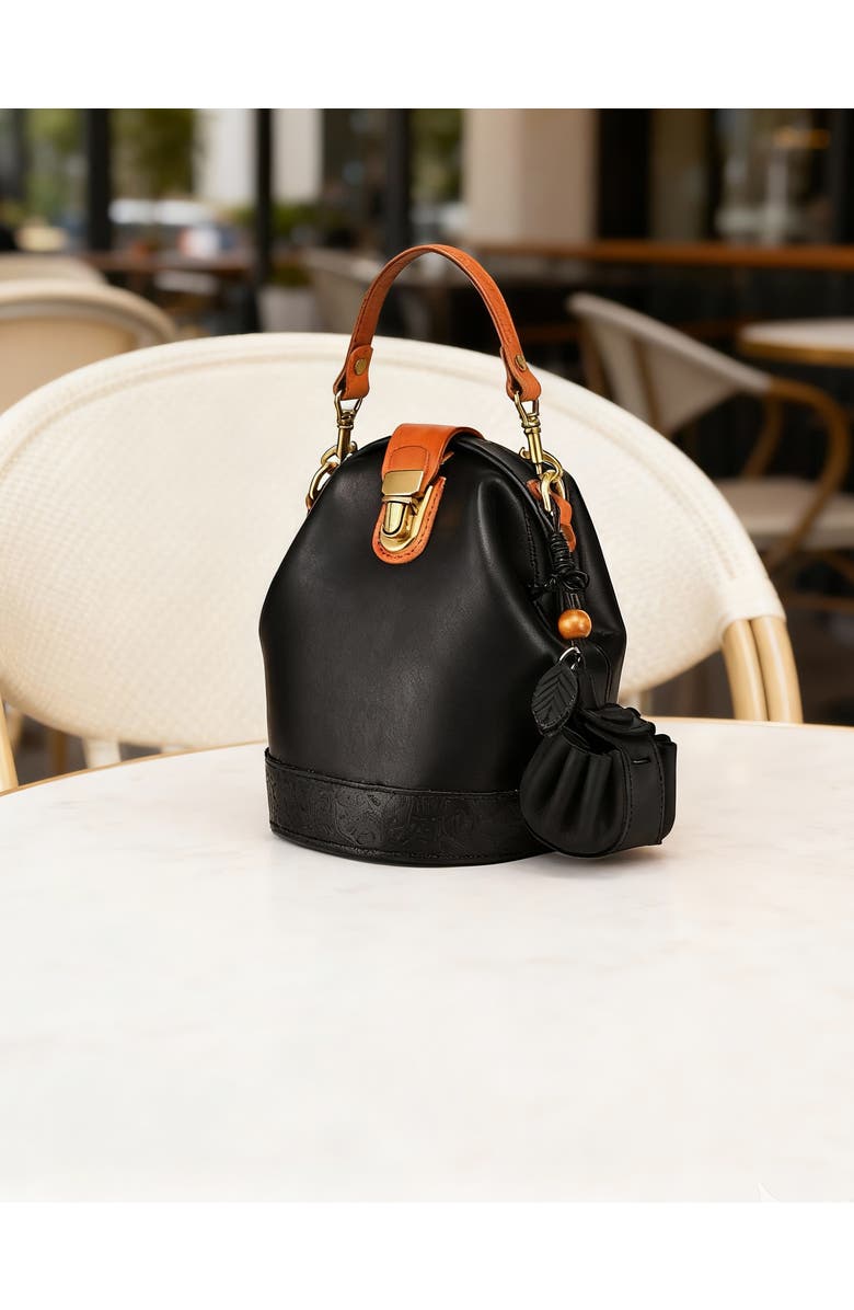 OLD TREND Buki Genuine Leather Mini Charm, Alternate, color, Black