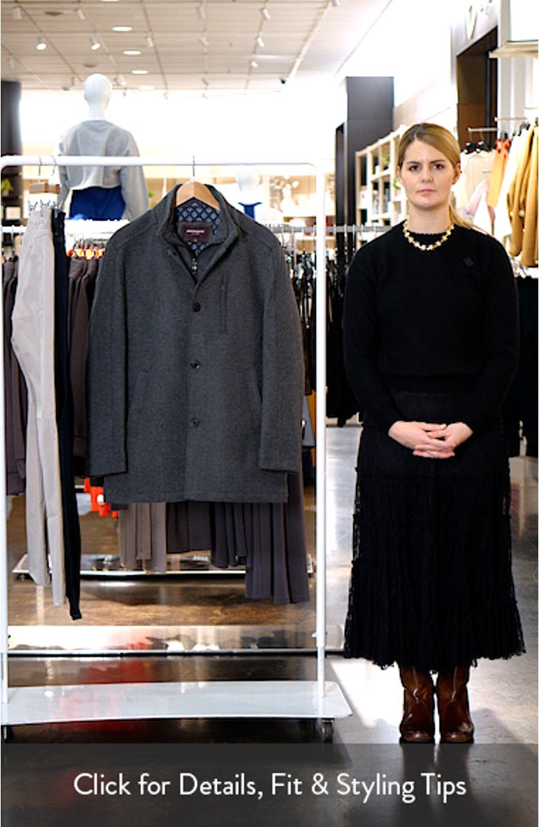 Upton Wool Blend Car Coat with Removable Bib, sales video thumbnail