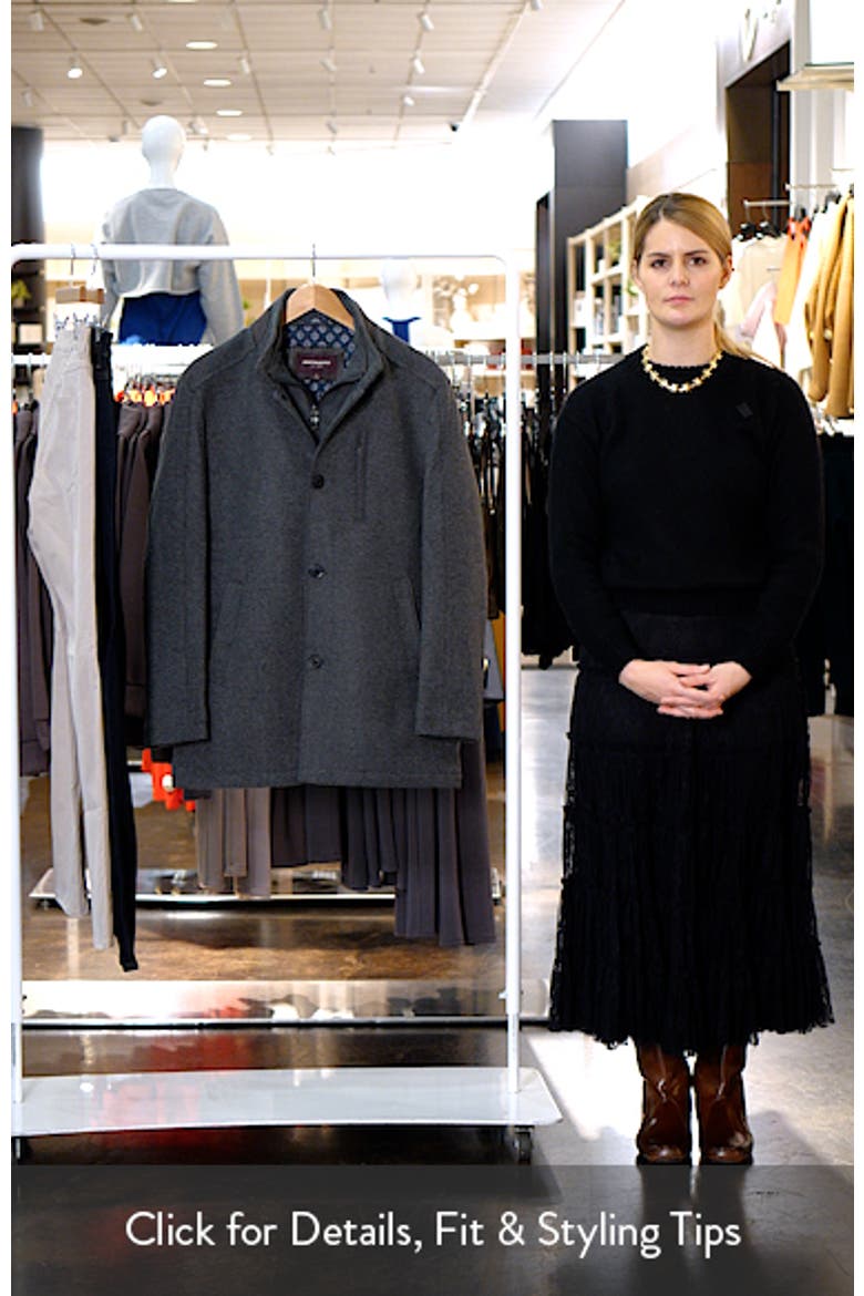 Upton Wool Blend Car Coat with Removable Bib video