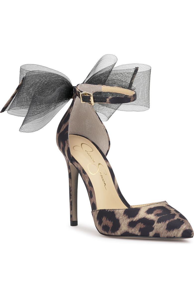 Jessica Simpson Phindies Ankle Strap Pointed Toe Pump, Main, color, Safari Combo