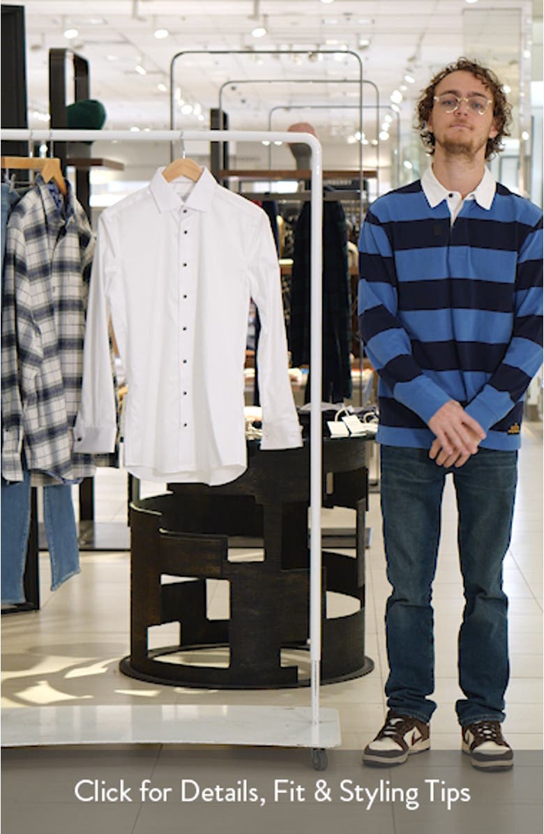 Luxury Black Tie Slim Fit Dress Shirt, sales video thumbnail