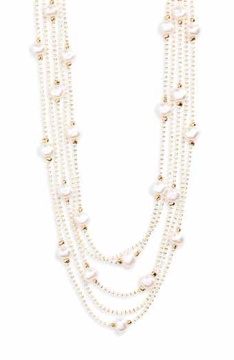 Multistrand Faux Pearl Necklace