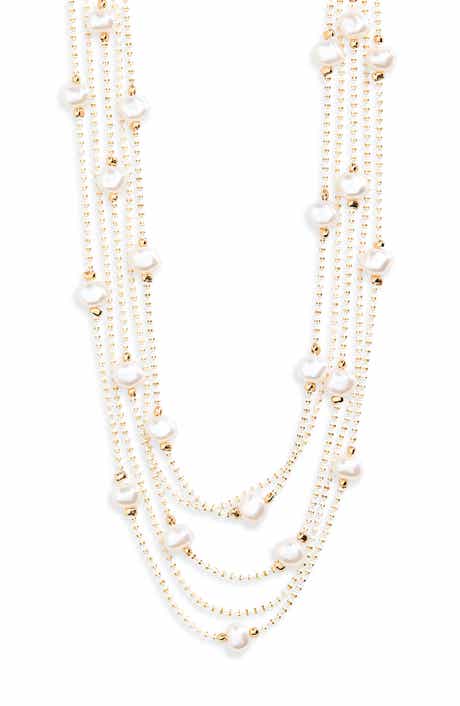 Multistrand Faux Pearl Necklace