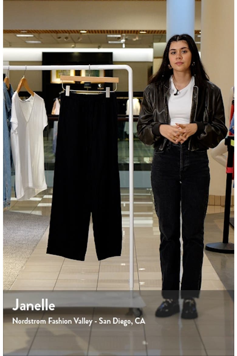Emmie Drawstring Wide Leg Linen Pants video