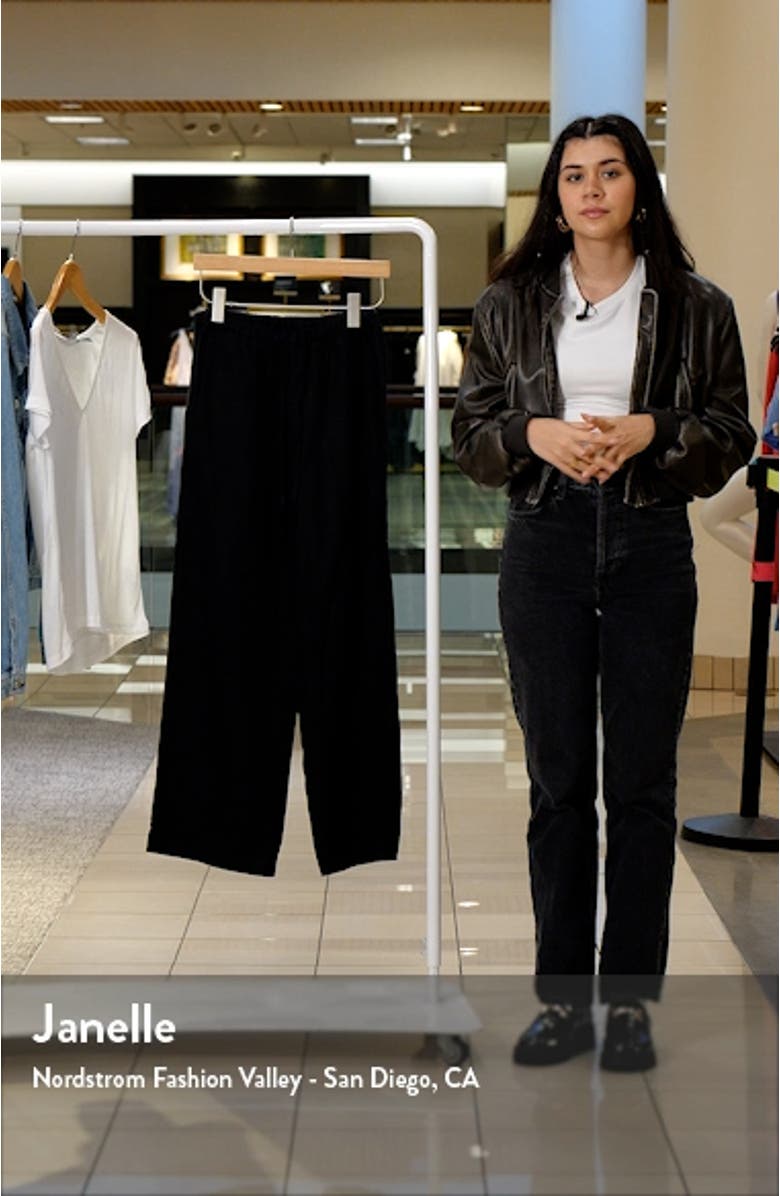 Emmie Drawstring Wide Leg Linen Pants, sales video thumbnail