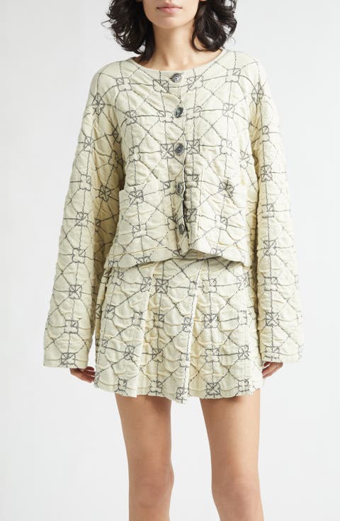 June Boxy Jacquard Cardigan