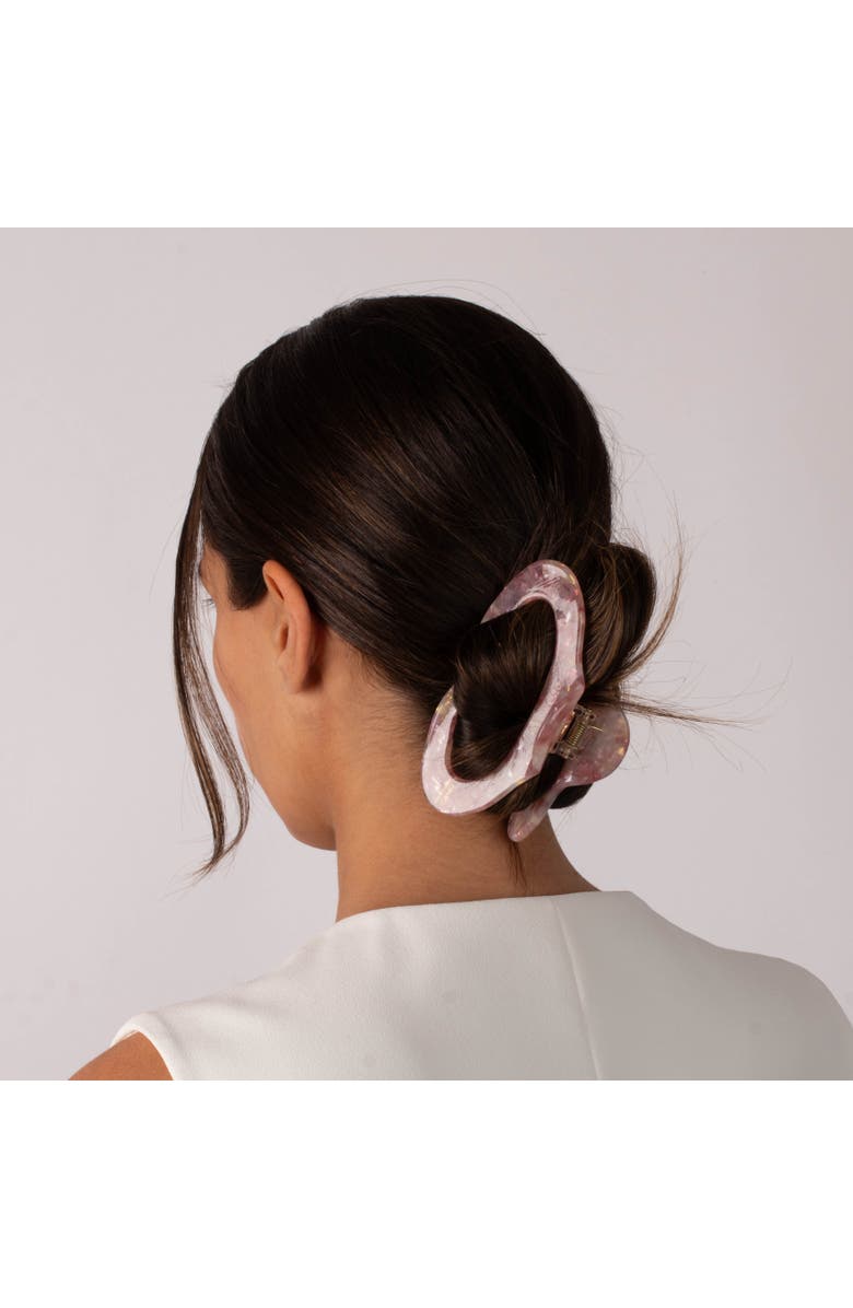 BY ADINA EDEN Jumbo Open Lip Shape Hair Claw Clip, Alternate, color, Pink