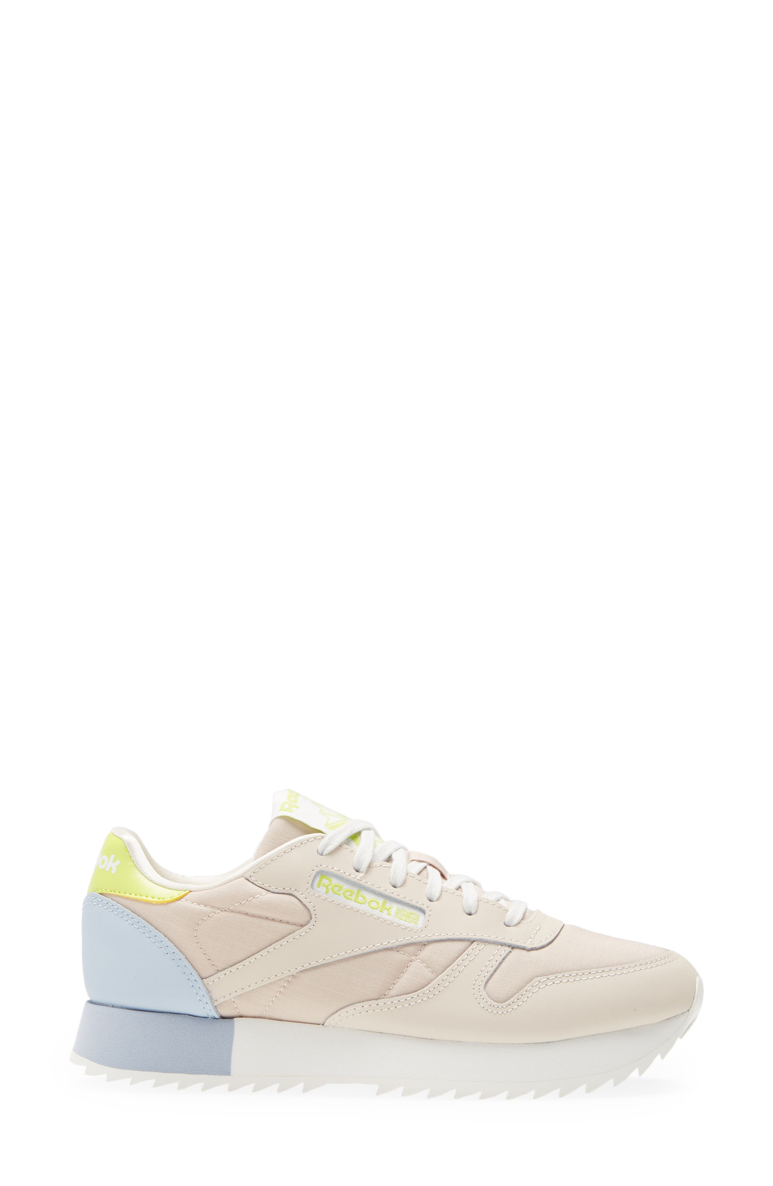 Classic Leather Sneaker, Alternate, color, BEIGE/ GREY/ CHALK