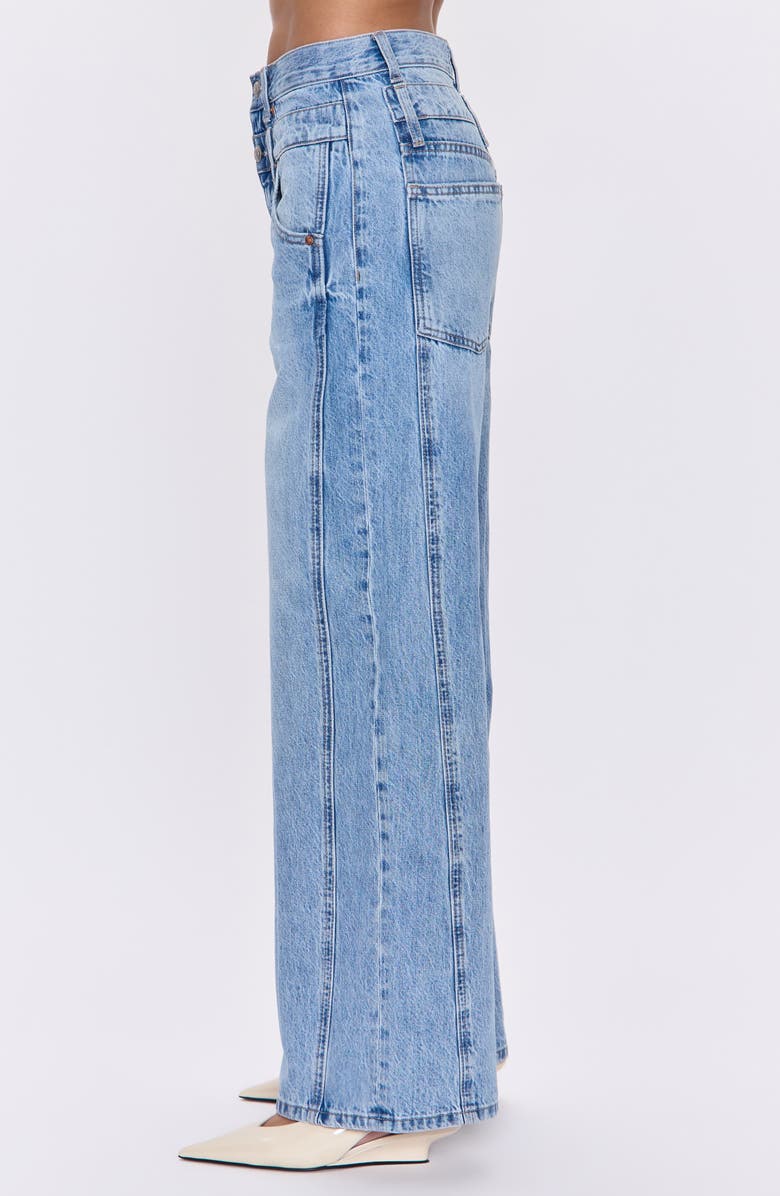 Pistola Caleb Double Waistband Wide Leg Jeans, Alternate, color,