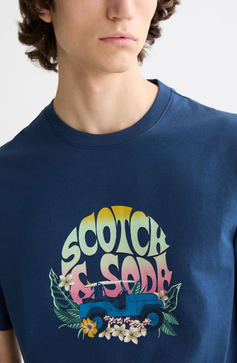 Scotch & Soda Regular Fit Artwork Graphic T-Shirt, Alternate, color, 8027 Insignia Blue