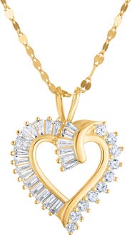 FZN Cubic Zirconia Heart Pendant Necklace