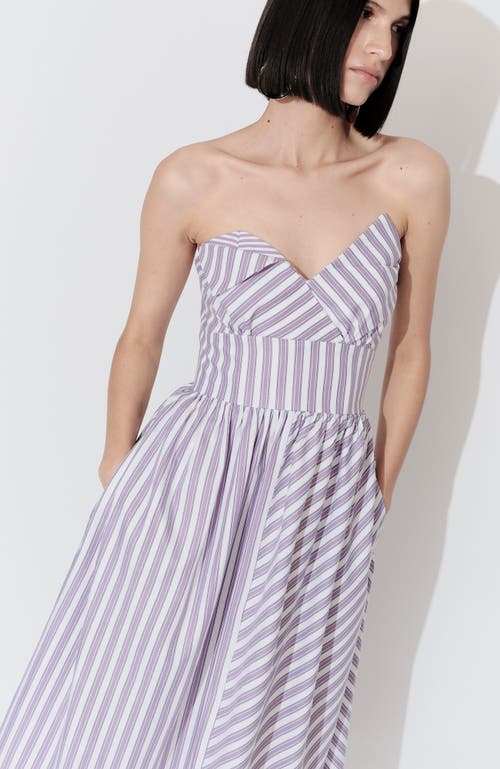 De Loreta Lidia Strapless Fit & Flare Cocktail Dress In Purple