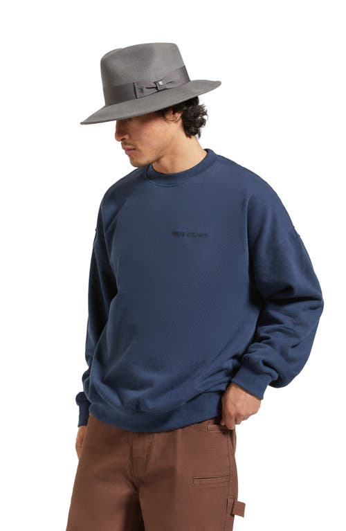 Brixton Swindle Wool Fedora In Grey/grey