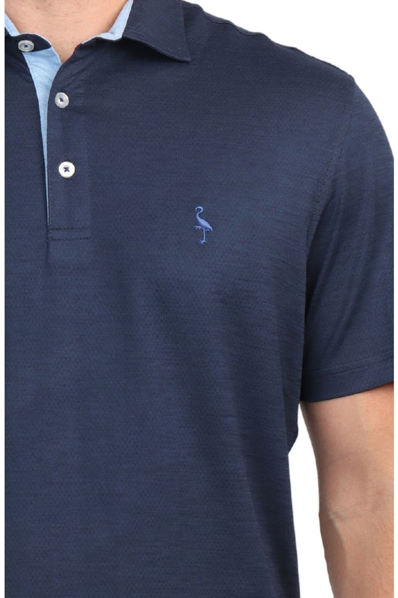 Mélange Mesh Performance Golf Polo, Alternate, color, NAVY