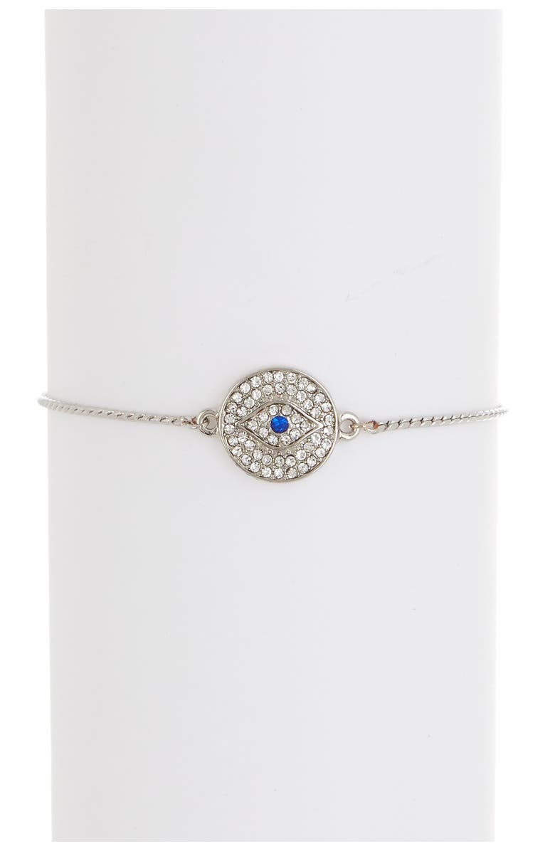 OLIVIA WELLES Alia Jeweled Eye Bracelet, Main, color, Silver-Sapphire
