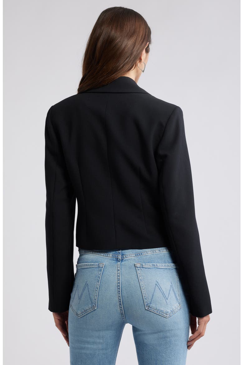 The Icon Cropped Blazer, Alternate, color, BLACK