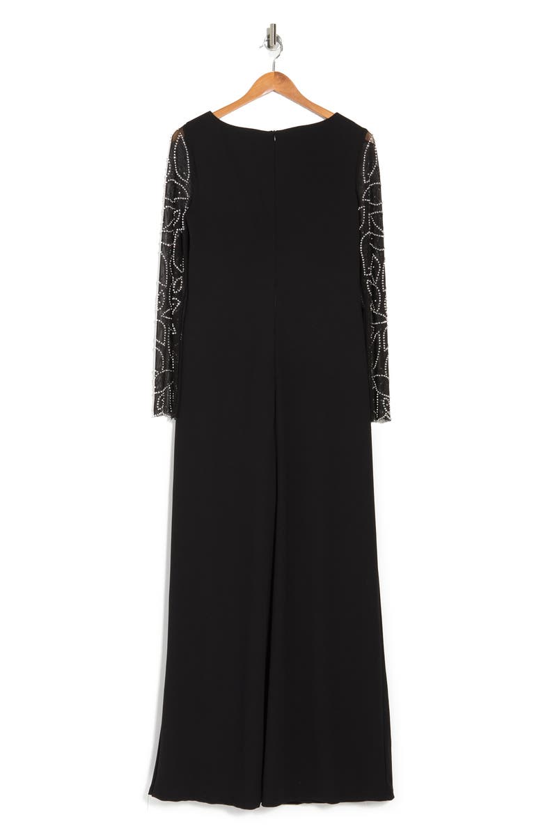 Marina Beaded Sleeve Wrap Jumpsuit, Alternate, color, 