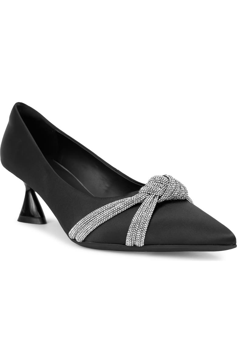 Aerosoles Jacey Crystal Embellished Satin Pump, Main, color, Black Satin