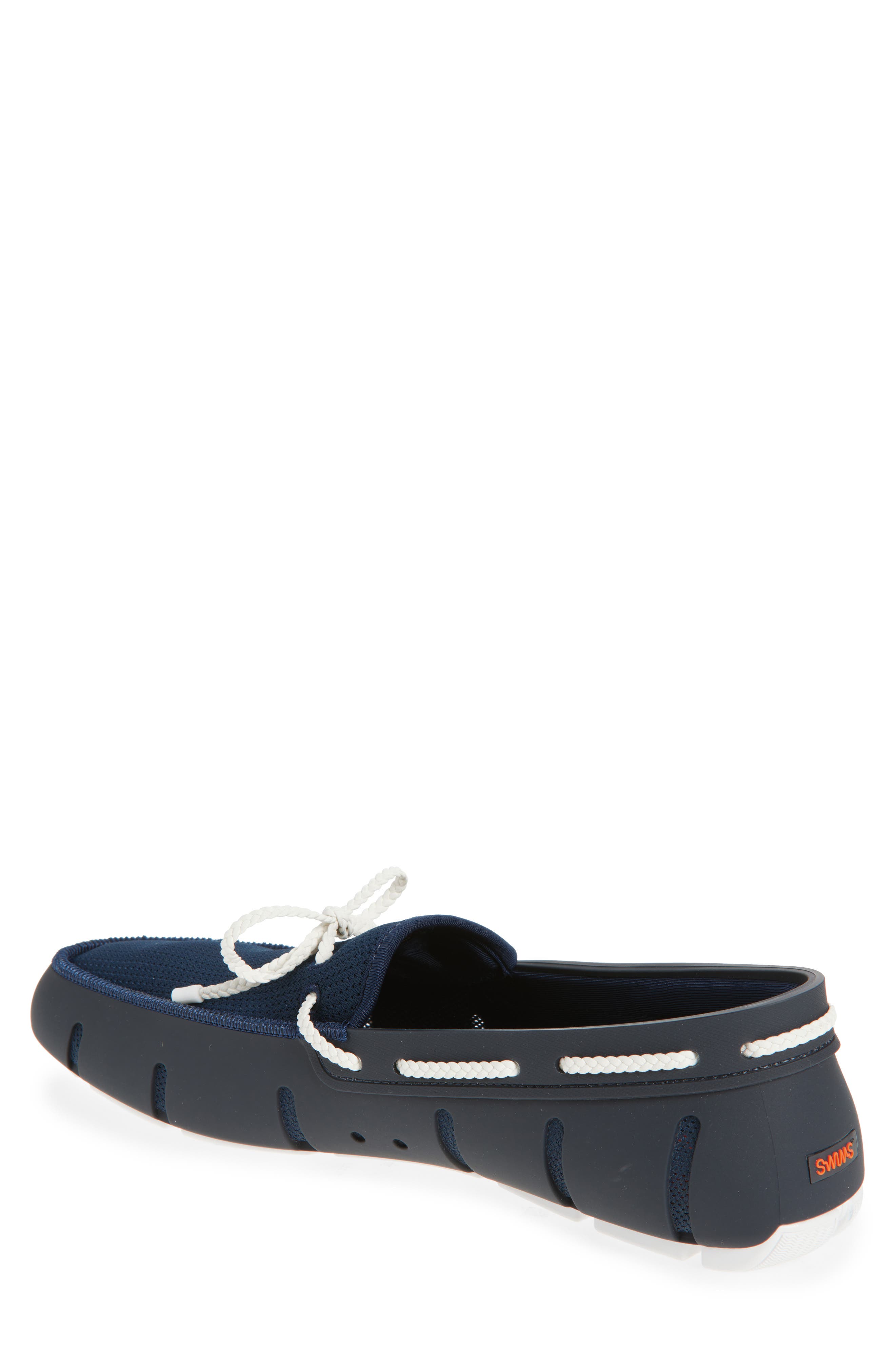 Braided Lace Loafer, Alternate, color, NAVY/ WHITE