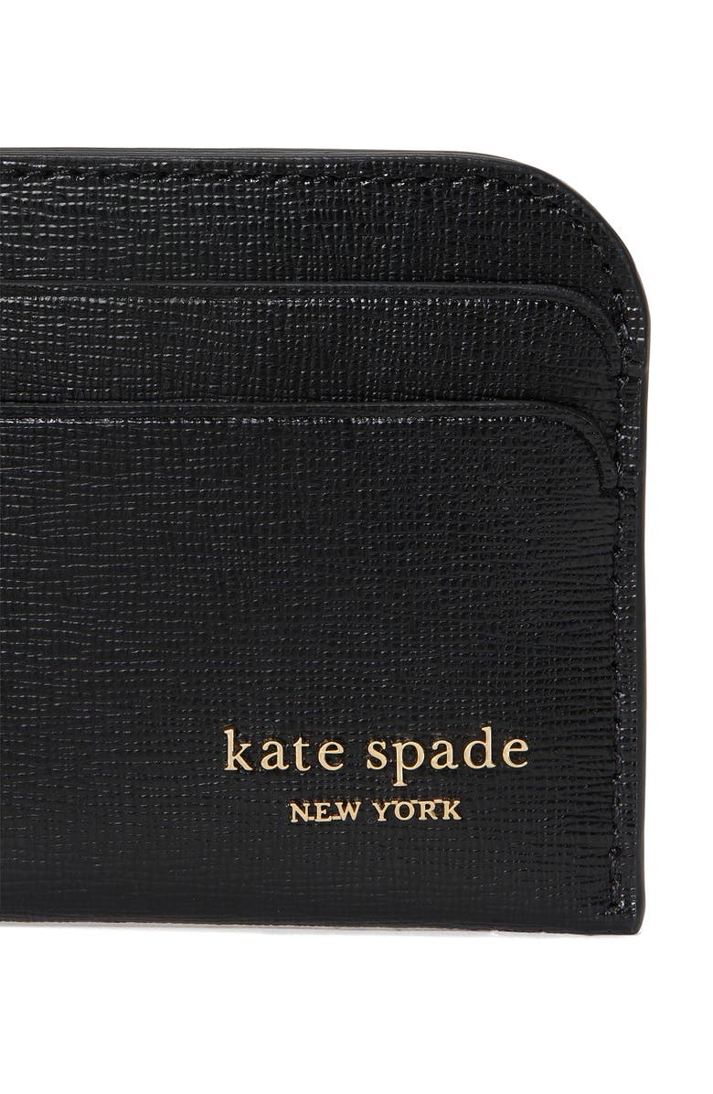 Kate Spade New York devin saffiano leather card holder, Alternate, color, 