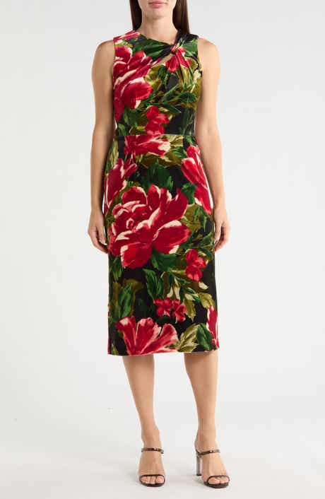 Julia Jordan Asymmetrical Neck Sheath Dress