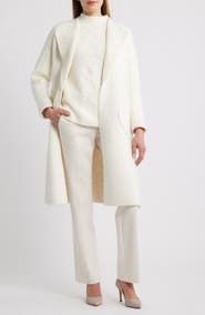 Anne Klein Wing Collar Sweater Coat