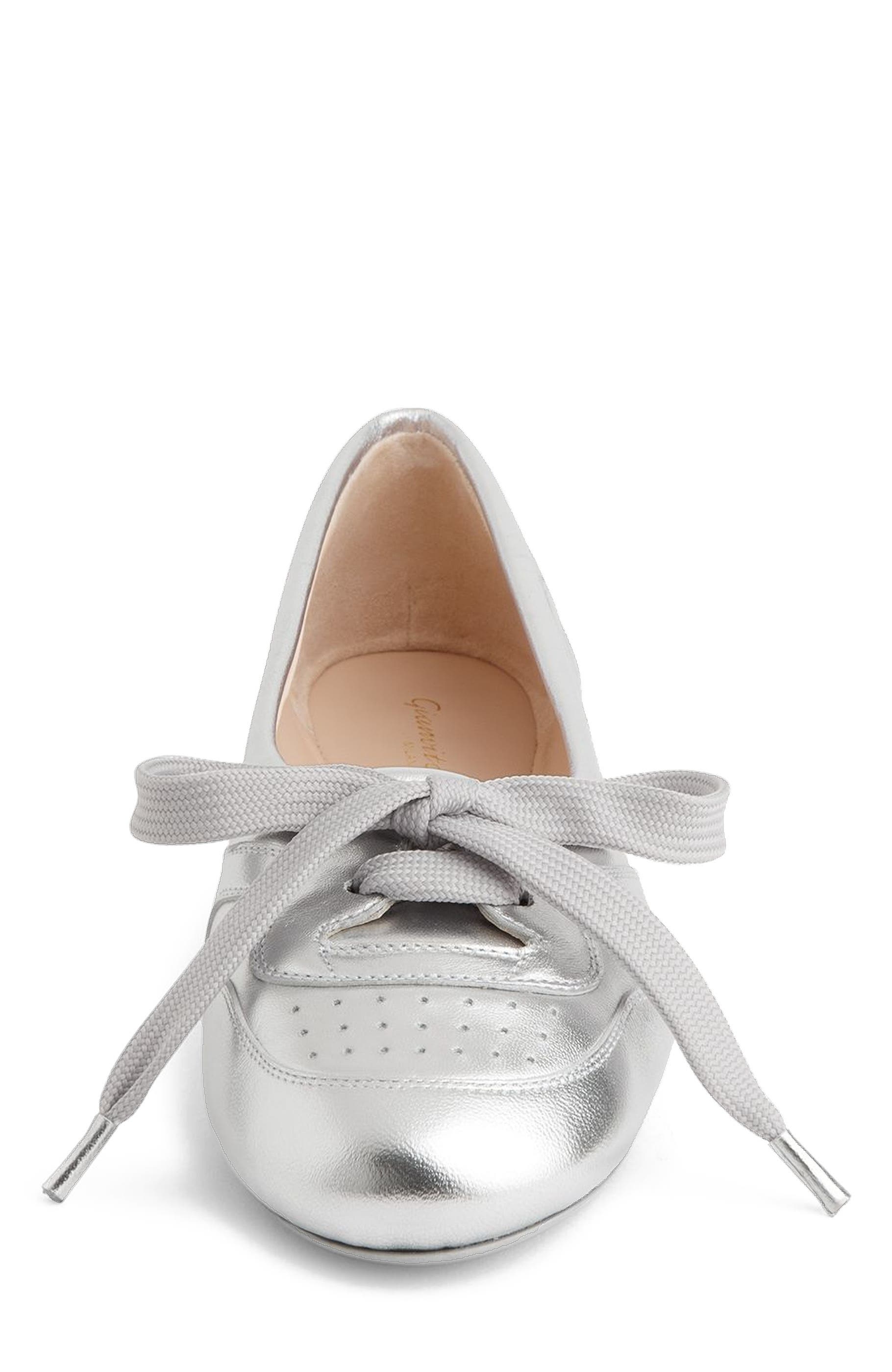 Vault Ballerina, Alternate, color, METALLIC SILVER NAPPA