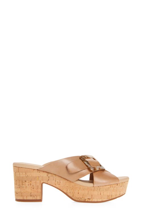Chocolat Blu Grita Platform Sandal In Sand Leather