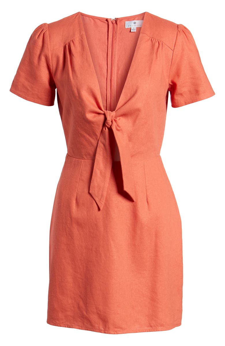 Socialite Jillian Tie Front Minidress, Alternate, color,