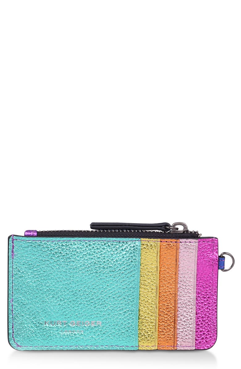 Kurt Geiger London Rainbow Shop 690 Card Holder with Strap, Main, color, 
