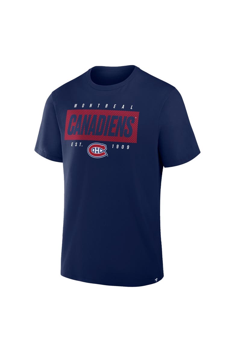 Men's Fanatics Navy Montreal Canadiens Legacy Cross Check T-Shirt, Alternate, color, Navy
